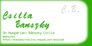 csilla banszky business card